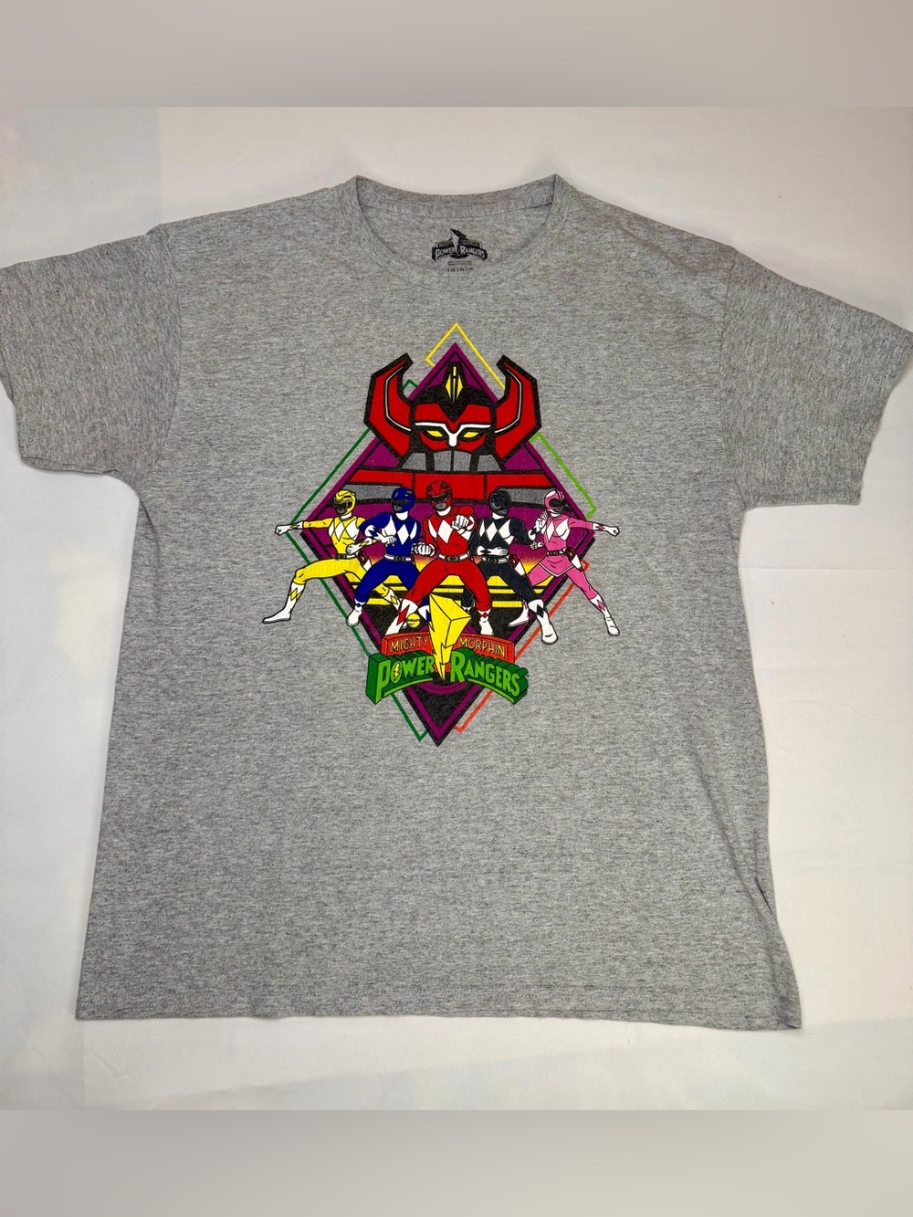 Vtg Mighty Morphin Power Rangers Mens L 90s TV Show Soft